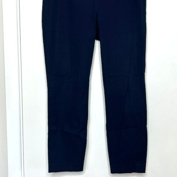 J.CREW J CREW NAVY BLUE MINNIE SKINNY SLIM LEG TROUSER PANTS SIDE ZIP SIZE 8 - Picture 4 of 8